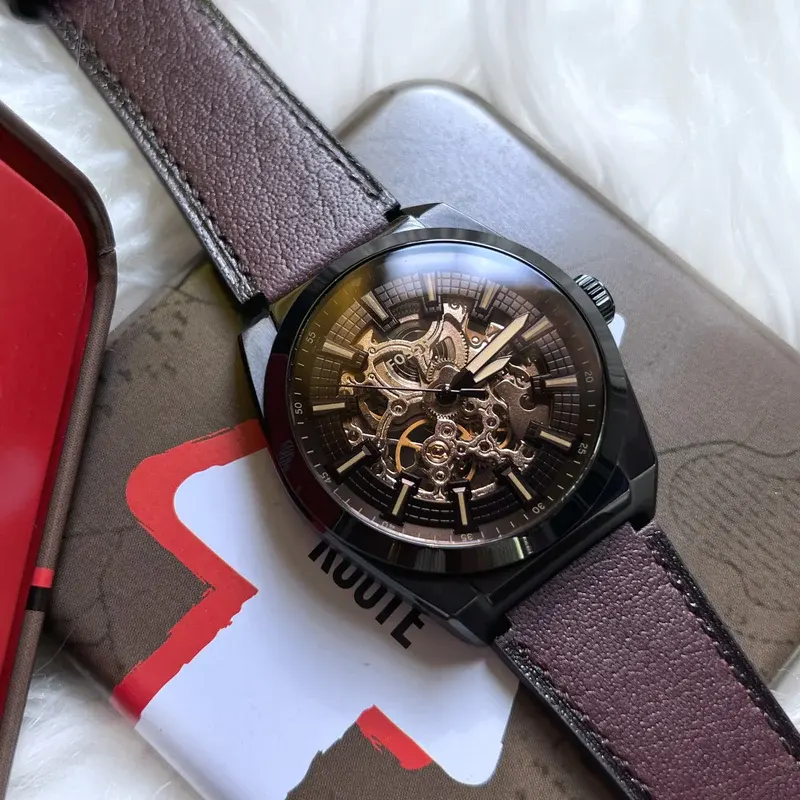 Fossil Everett Automatic LiteHide™ Leather Men's Watch- ME3207